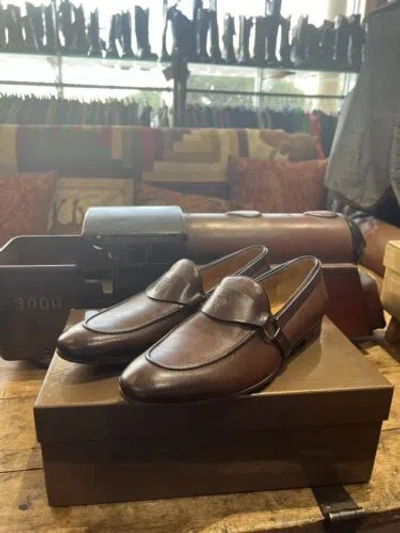 Pre-owned Gucci Loafers In Brown