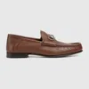 Gucci Men's Horsebit 1953 Grained Leather Bit Loafers