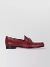 Gucci Loafers Leather Metallic Detail In Burgundy