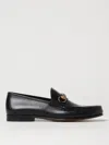 Gucci Men Leather Loafers In Black