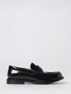 Gucci Round Toe Leather Loafers With Removable Detail In Black