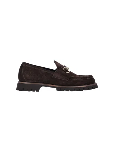 Gucci Loafers With Clamp In Brown