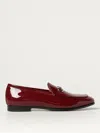 Gucci Jordaan Horsebit-detailed Patent-leather Loafers In Red