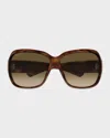Gucci Eyewear Oversized Frame Sunglasses In Brown