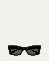 Gucci Logo Acetate Cat-eye Sunglasses In Black