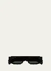 Gucci Logo Acetate Rectangle Sunglasses In White
