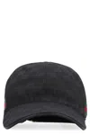 Gucci Cotton Blend Gg Hat With Web Ribbon In Black