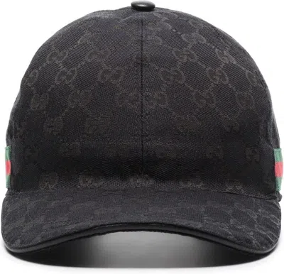 Gucci Logo All Over Baseball Cap In Blue