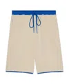Gucci Neoprene Basketball Shorts With Web In Nude
