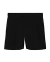 Gucci Wool Silk Gabardine Shorts In Black