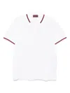 Gucci Web Stripe Cotton-blend Pique Polo Shirt In White