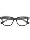 Gucci Logo-arm Detail Glasses In Black