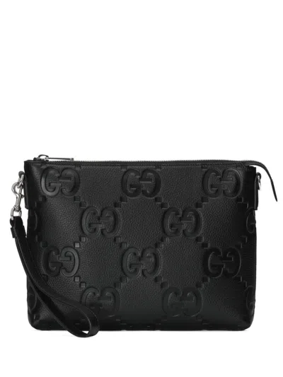 Gucci Gg Jumbo Medium Crossbody Bag In Black
