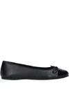 Gucci Logo Ballerina Slides In Black