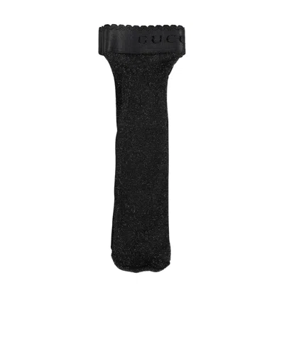 Gucci Logo-band Ankle Socks In Black