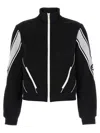 Gucci Interlocking G-embroidered Zip-up Sweatshirt In White/black