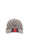 Gucci Logo Baseball Cap In Beige