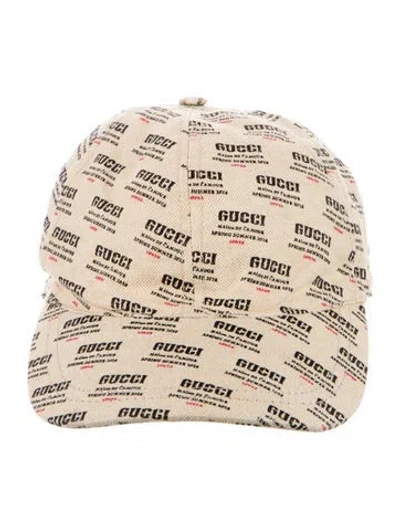 Pre-owned Gucci Logo Baseball Cap In Neutral