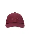 Gucci Cotton Baseball Hat With Embroidery In Red