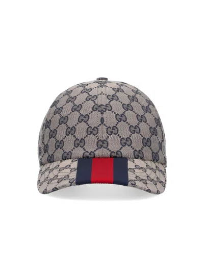 Gucci Logo Baseball Cap In Beige