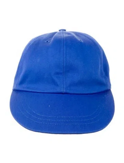 Pre-owned Gucci Logo Baseball Hat In Blue