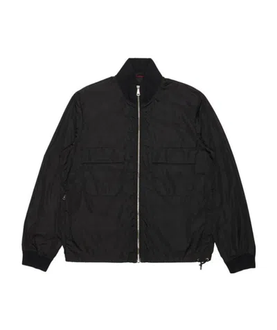 Gucci Logo Baseball Jacket In Black