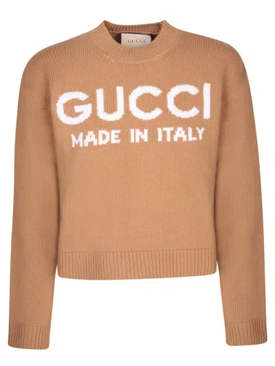 Gucci Logo Beige Pullover