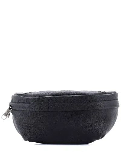 Gucci Logo Belt Bag Leather With Gg Coated Canvas (authentic Pre-loved) In Black