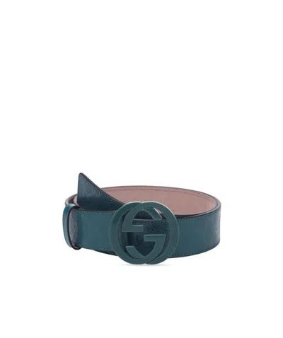 Gucci Logo Belt In Blue