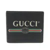 GUCCI GUCCI LOGO BLACK LEATHER WALLET  (PRE-OWNED)