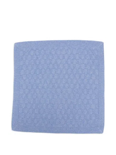 Gucci Logo Blanket In Blue