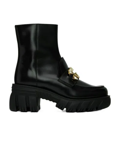 Gucci Logo Boots In Black