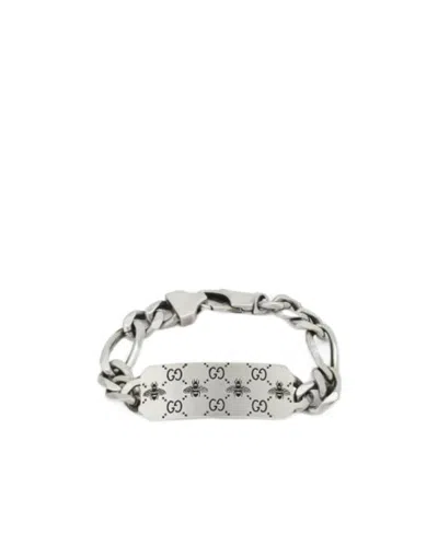 Gucci Logo Bracelet In White