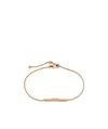 Gucci 18kt Rose Gold Link To Love Logo Bar Bracelet In Yellow