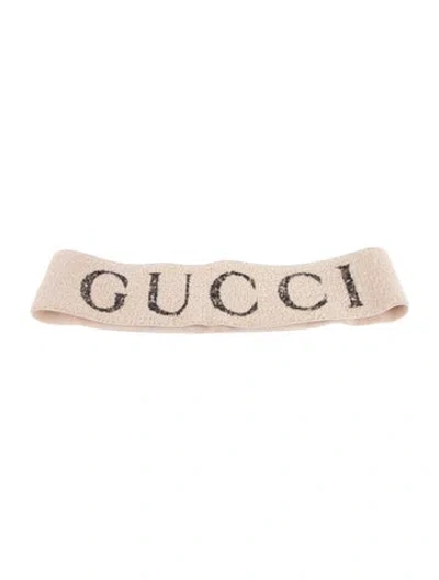 Pre-owned Gucci Logo Brand Workout Headband In Neutral