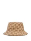 Gucci Gg Jacquard Wool Bob Hat In Brown