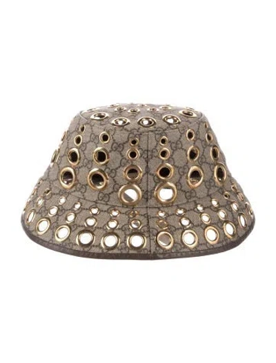Pre-owned Gucci Logo Bucket Hat In Neutrals