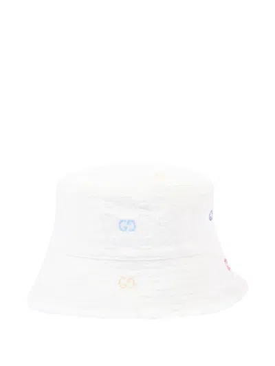 Gucci Kids' Logo Bucket Hat In White
