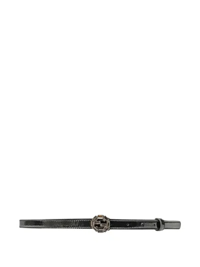 Gucci Logo Buckle Belt In Black