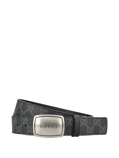 Gucci Logo Buckle Belt In Black