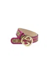 Gucci Logo Buckle Belt In Nude