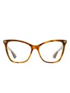 Gucci Logo Butterfly-frame Glasses In Brown