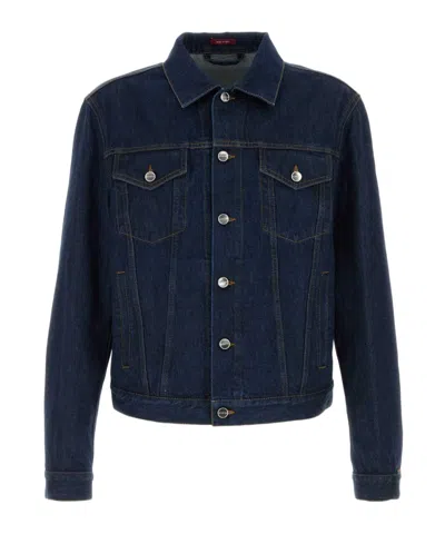 GUCCI GUCCI LOGO BUTTONED DENIM JACKET