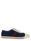 Gucci Logo-embossed Canvas Sneakers In Blue