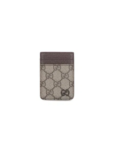 Gucci Logo Card Holder In Beige