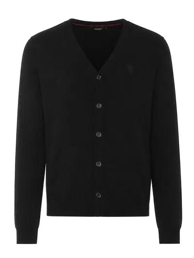 Gucci Embroidered-logo V-neck Cardigan In Animal Print