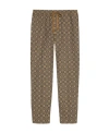 Gucci Jacquard Fabric Jogging Trousers With Horsebit In Brown