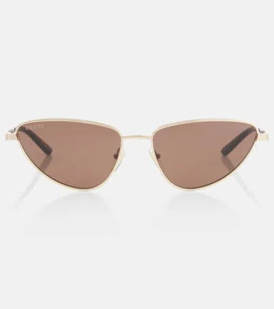 Gucci Logo Cat-eye Sunglasses In Brown