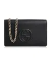 Gucci Logo Chain Shoulder Bag In Black