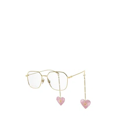 Gucci Logo Charm-link Glasses In White